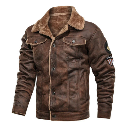 Veste en cuir avec doublure polaire Killian