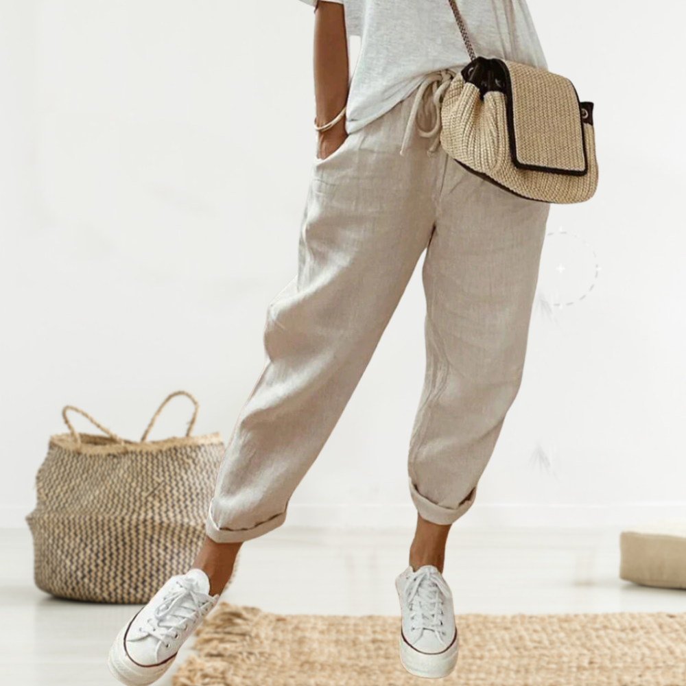 Ivy - Modern and comfortable linen trousers for women