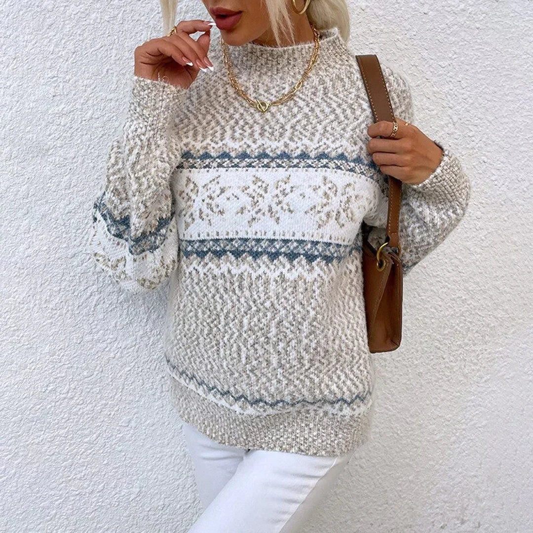 Rib knit turtleneck sweater Lalezka