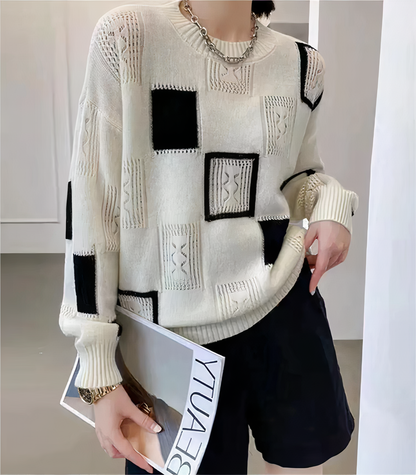 Geometry Patchwork Sweater Lina