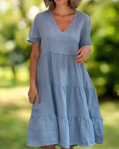 cotton-linen dress