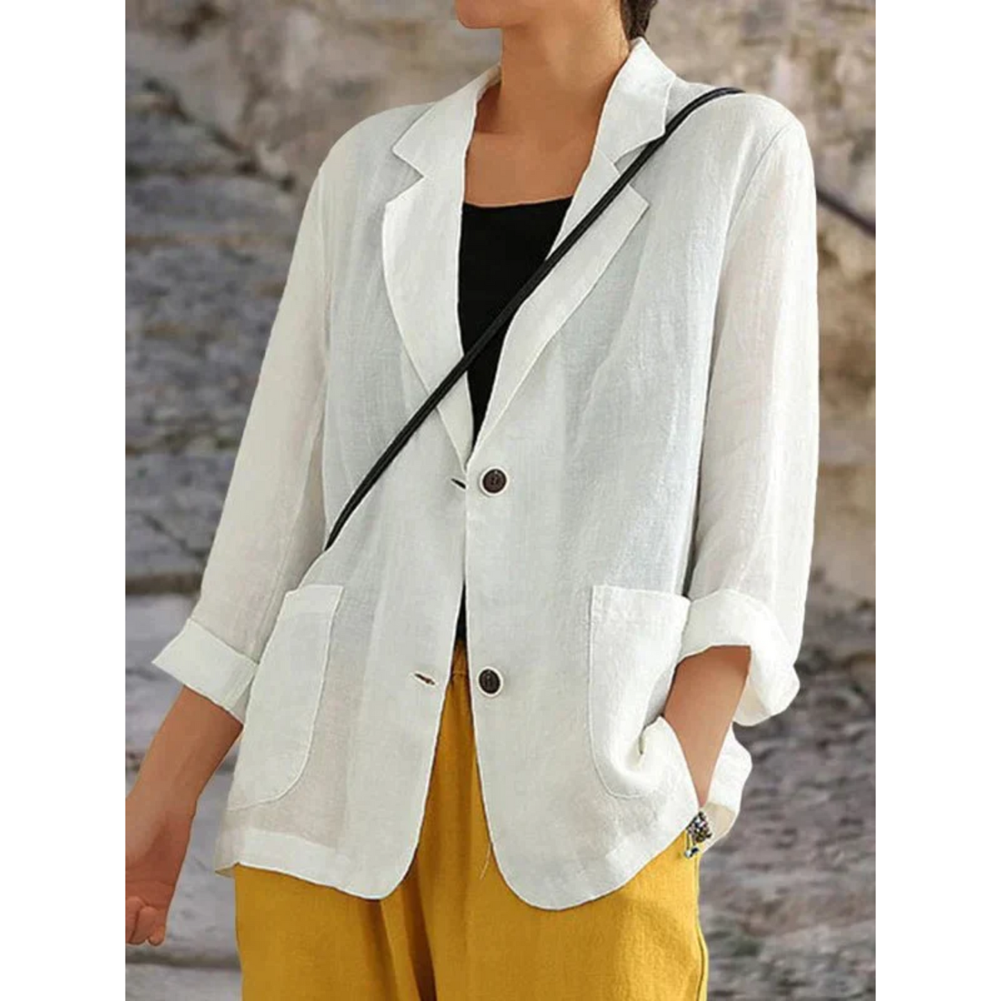 Eleganter Leinenblazer für Damen – Clara