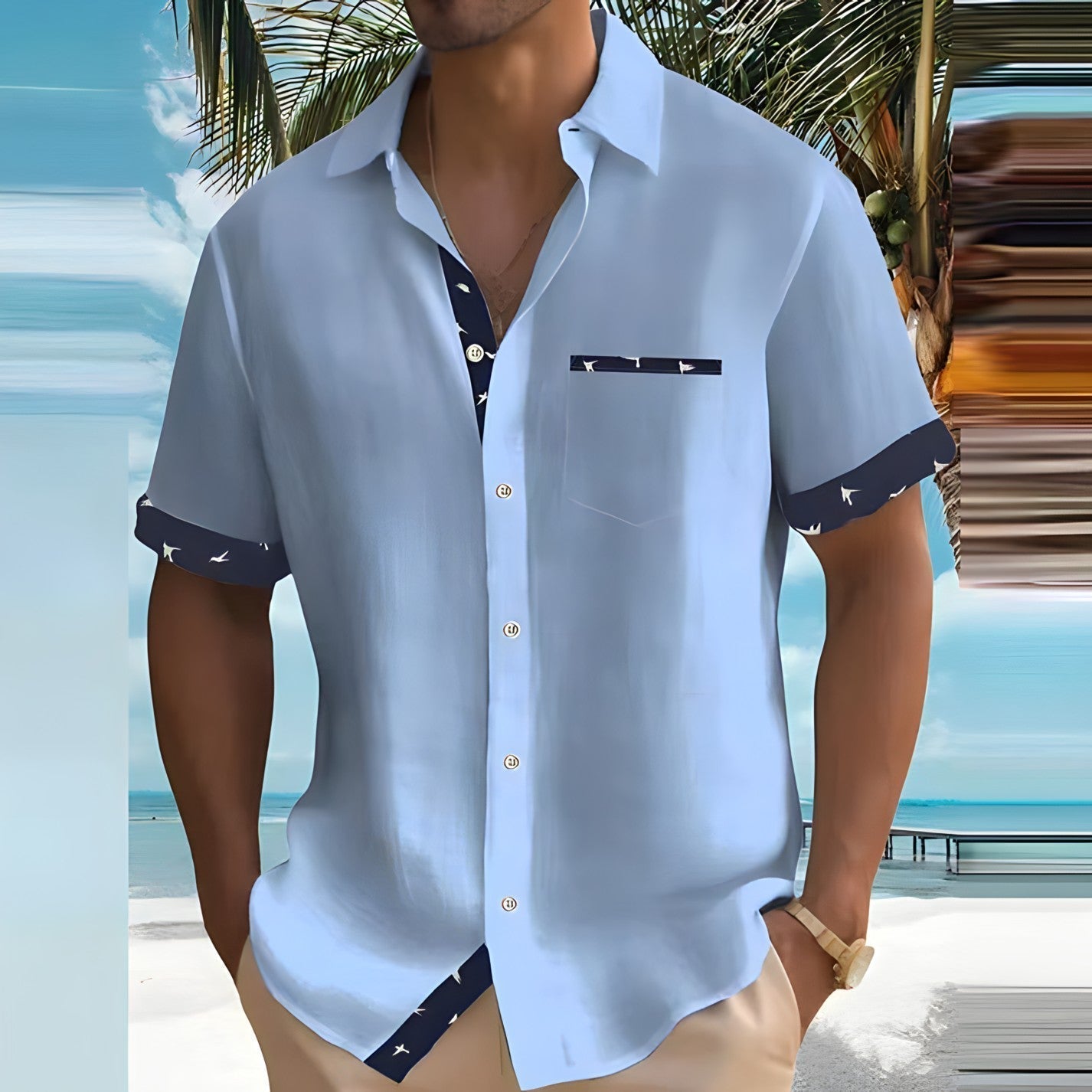 Ren Men's Summer Casual Shirt