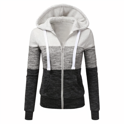 Tricolor Zip Hoodie Nayeli