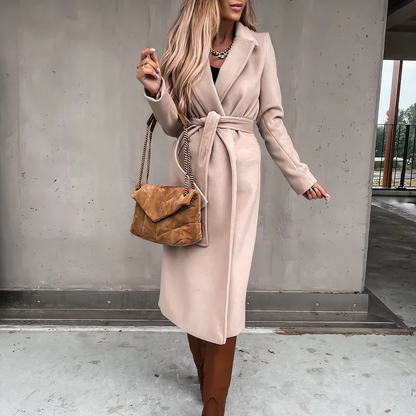 Elegant wool-mix trench coat Nicole