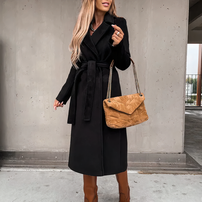 Elegant wool-mix trench coat Nicole