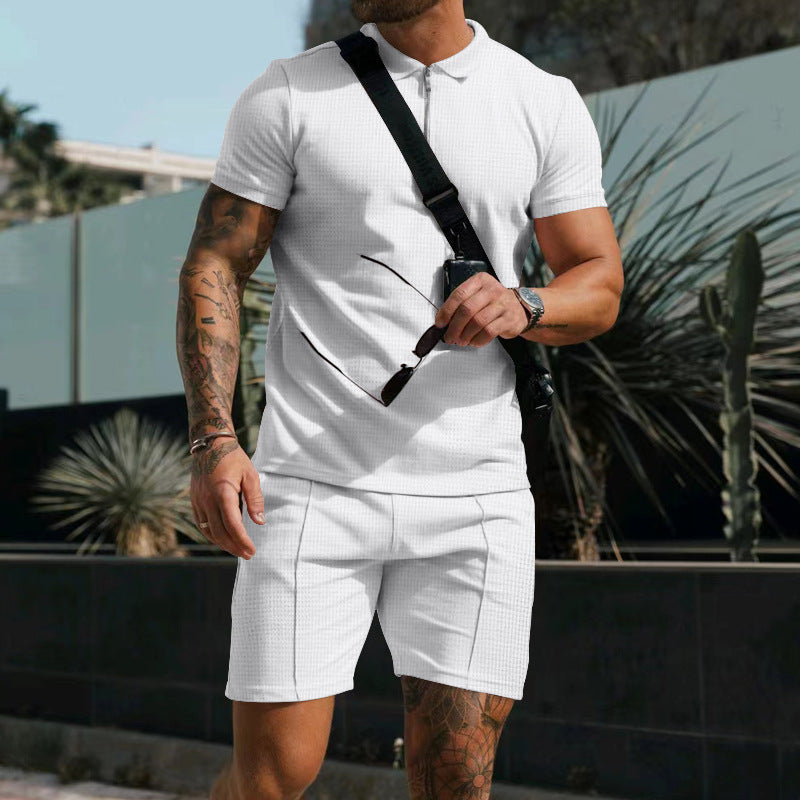 Ensemble deux pièces polo et short pour homme Sajan