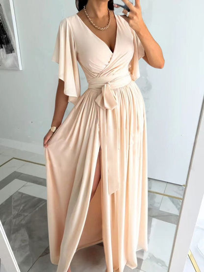 Chic maxi dress with slit Polina