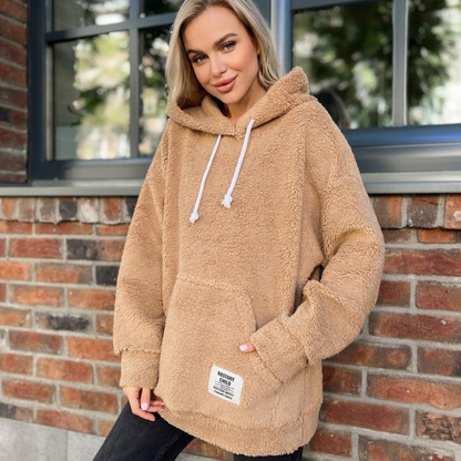 Stylish plush hoodie by Rachel