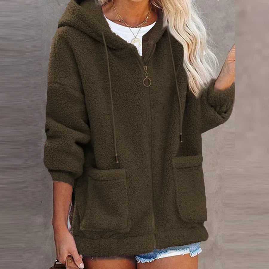 Warm lined hooded jacket for women Ramona