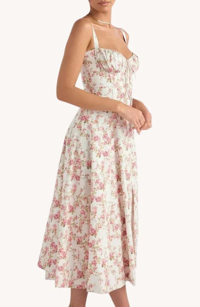 Robe avec taille galbante Rosy