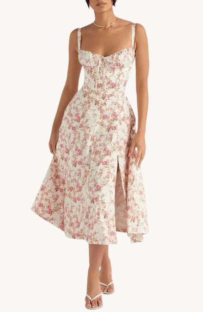 Robe avec taille galbante Rosy