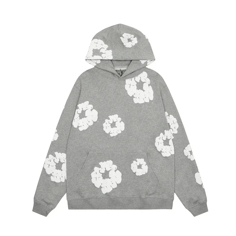 Fashionable hoodie with floral pattern Morie