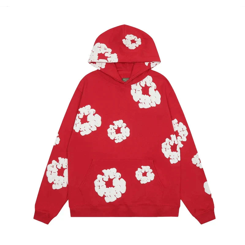 Fashionable hoodie with floral pattern Morie