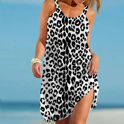 Summer dress with leopard print Ebba