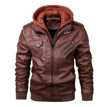 Roen Herren Casual Lederjacke für den Winter