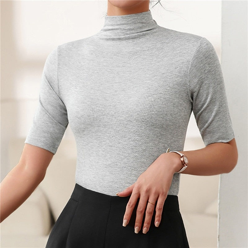 Seamless turtleneck sweater in classic style Esther