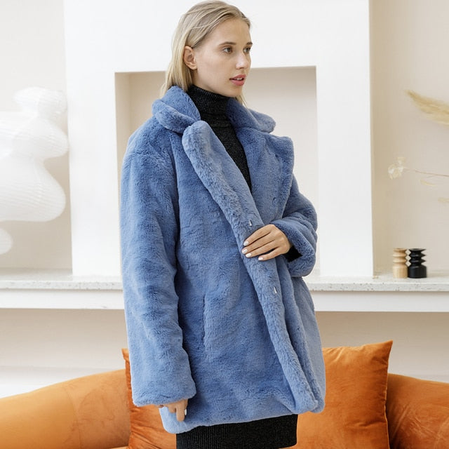 Women's winter jacket made of faux fur Jetje