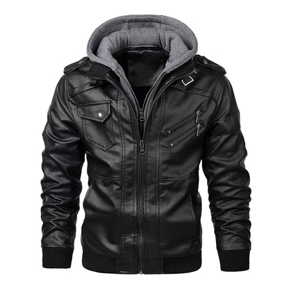 Roen Herren Casual Lederjacke für den Winter