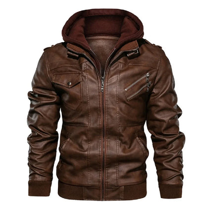 Roen Herren Casual Lederjacke für den Winter