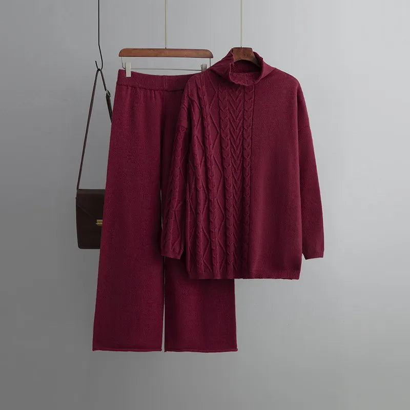 Ensemble pull et pantalon en maille Sierra