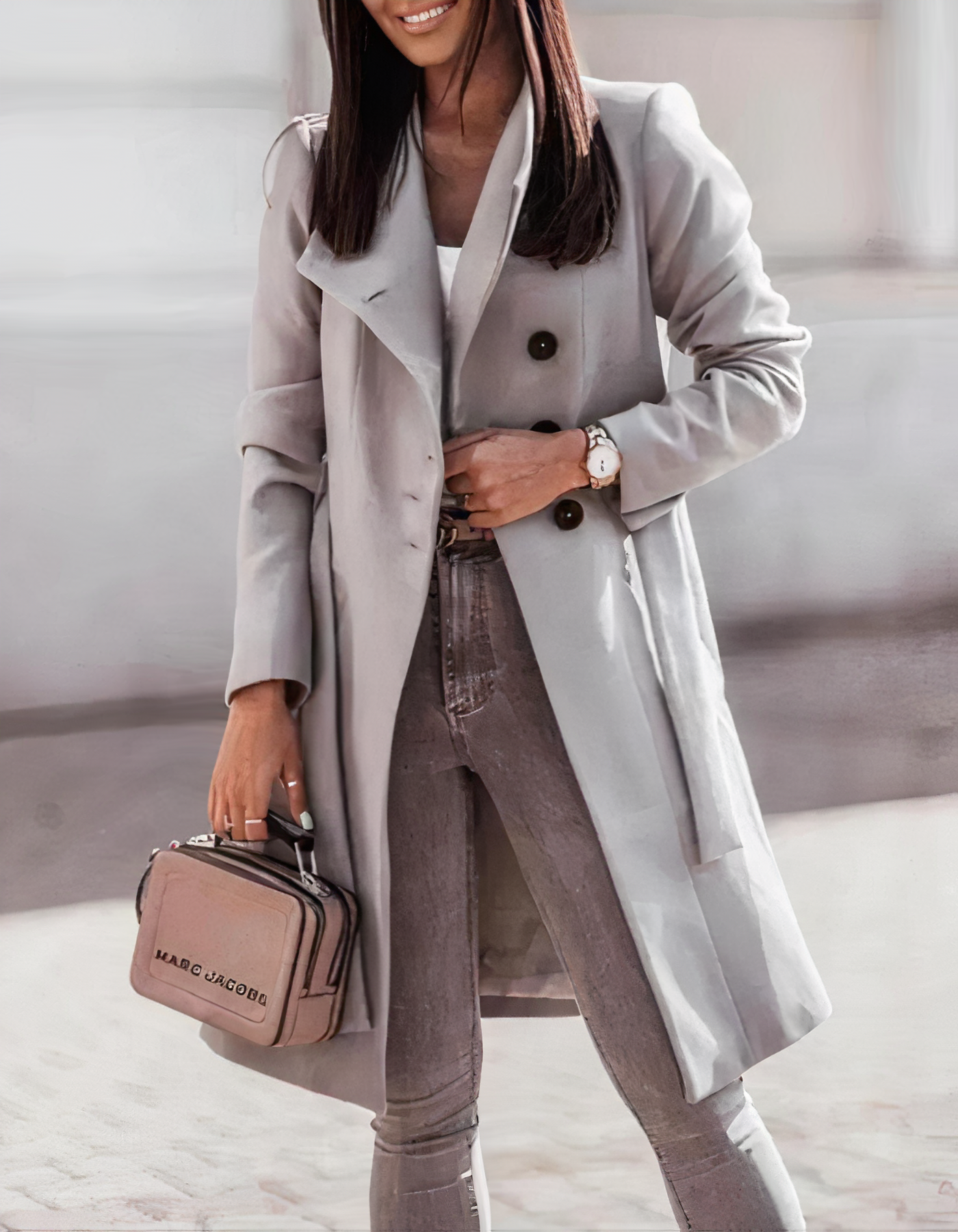 Eleganter Trenchcoat mit Gürtel Simone