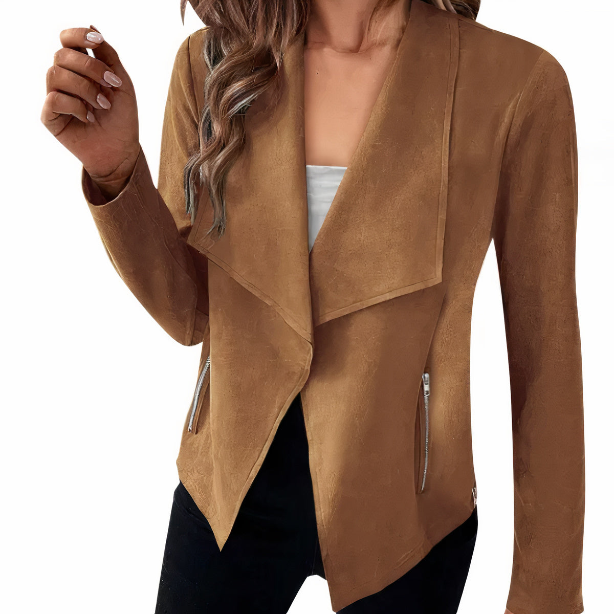 Suede jacket for women Saskia