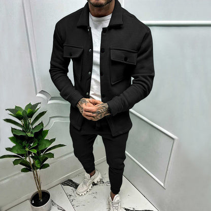 2 piece suede tracksuit for men Isidore