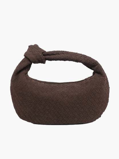 Medium suede braided bag