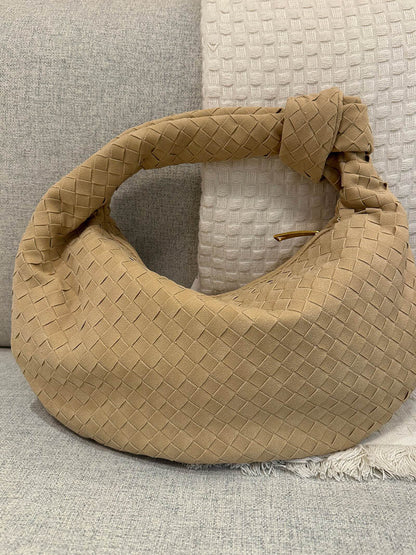 Medium suede braided bag