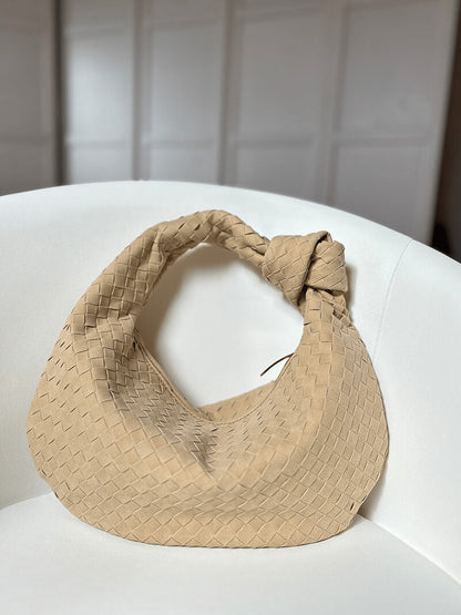 Medium suede braided bag