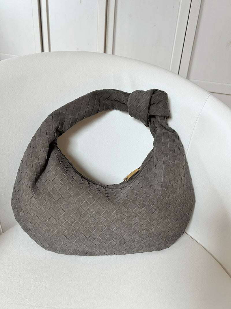 Medium suede braided bag