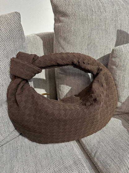 Medium suede braided bag