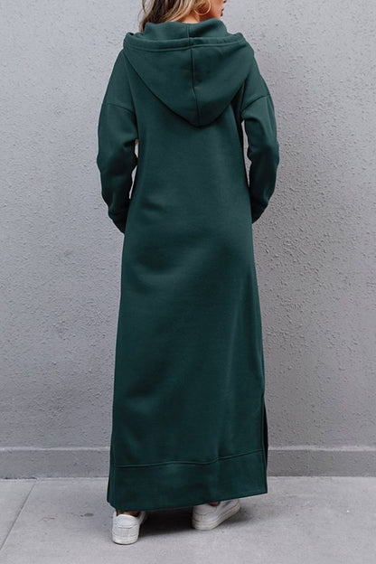 Hoodie Dress with Side Slits Caitlyn