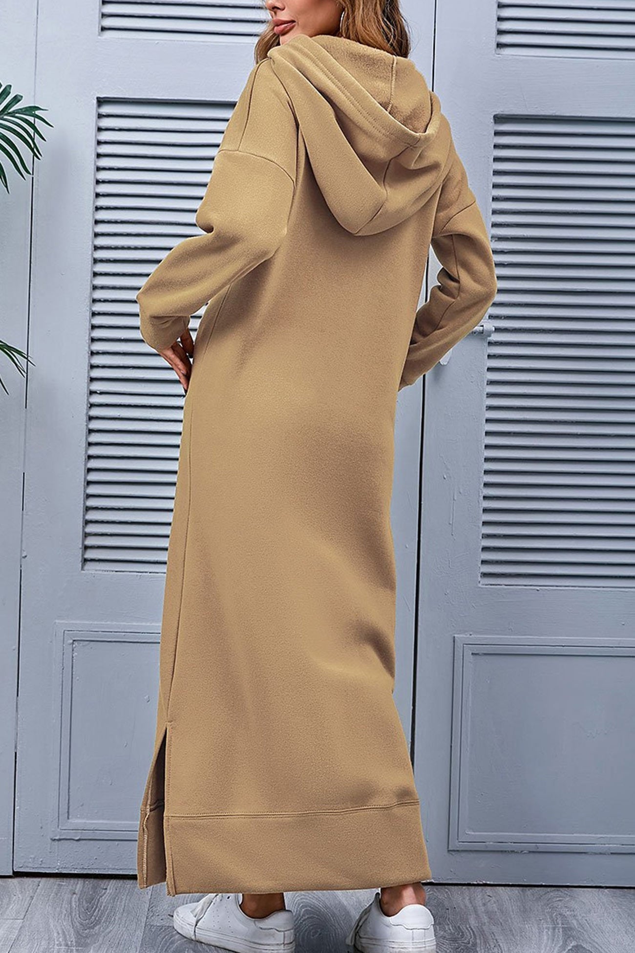 Hoodie Dress with Side Slits Caitlyn