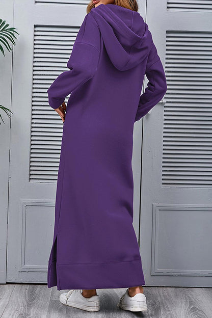 Hoodie Dress with Side Slits Caitlyn