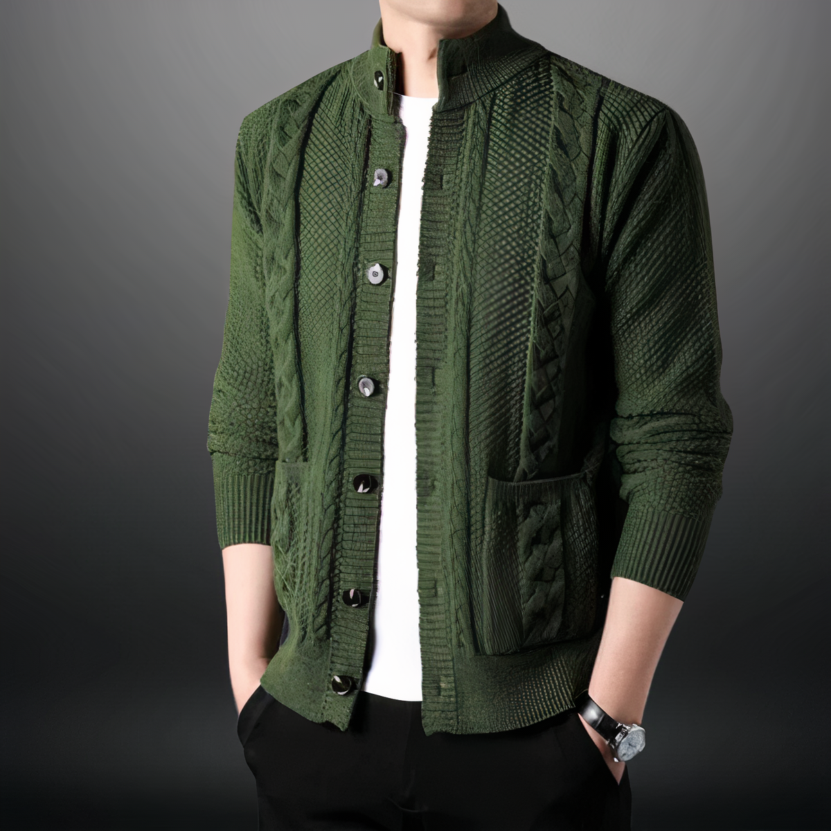 Fashionable knitted cardigan for men Toby