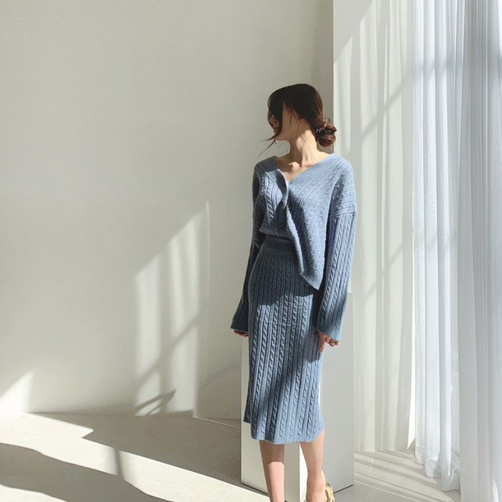 Knit Top and Skirt Set Amalie