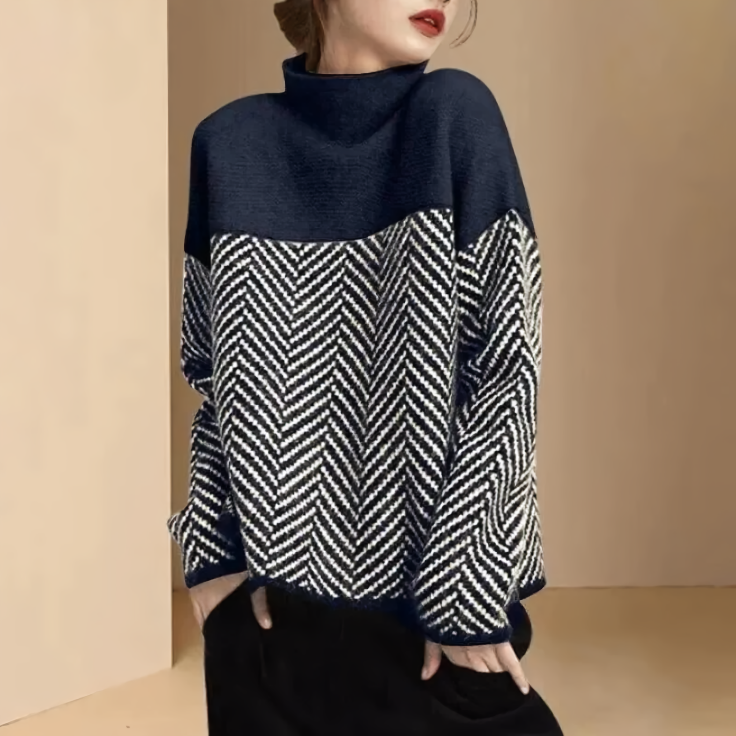 Striped cozy sweater Zora