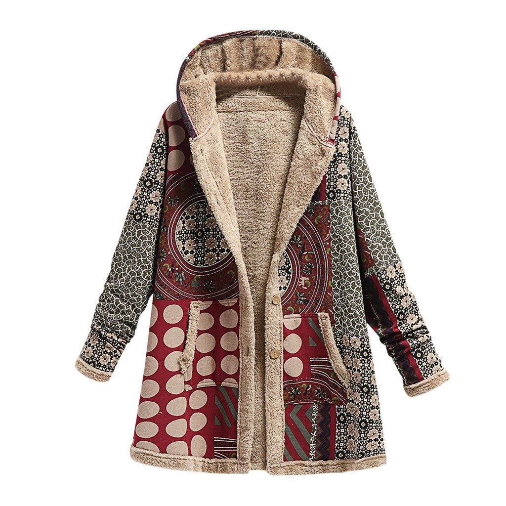 Thick printed fleece jacket Seraphina