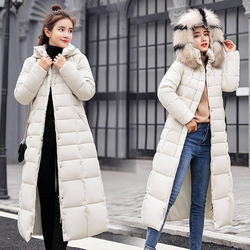 Long down puffer jacket for women Lieka