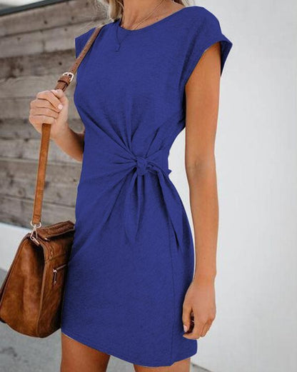 Federica - Modern midi dress with knot detail for women 