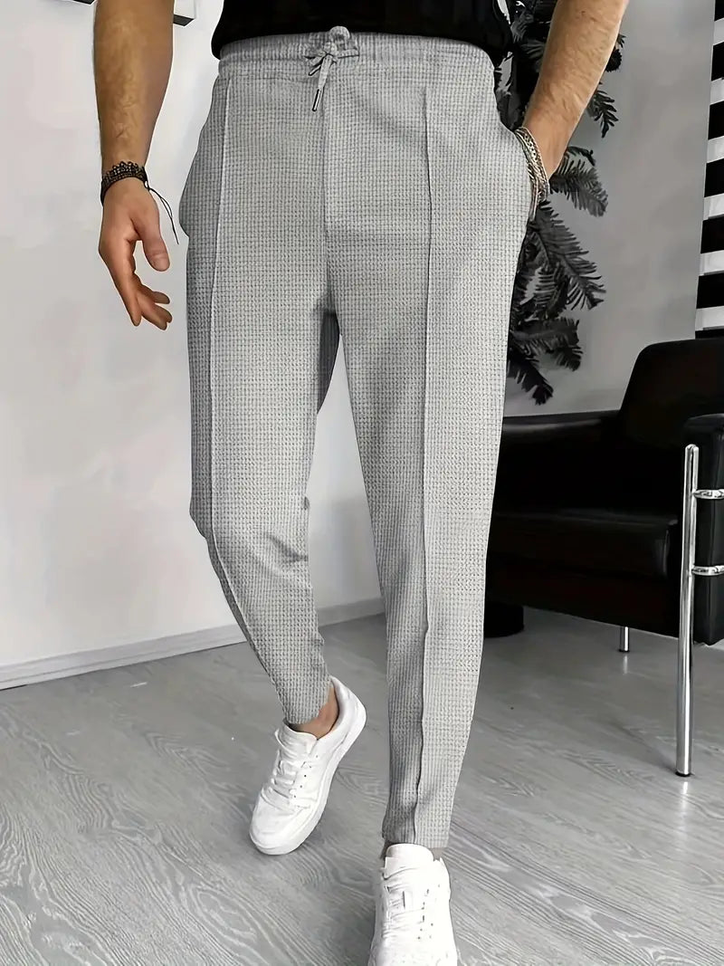 Men's trousers with waffle pattern Marco