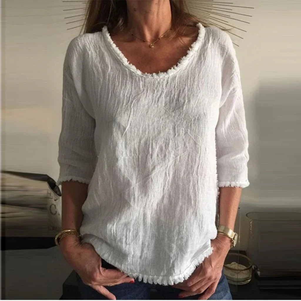 Karla - Comfortable linen top for women