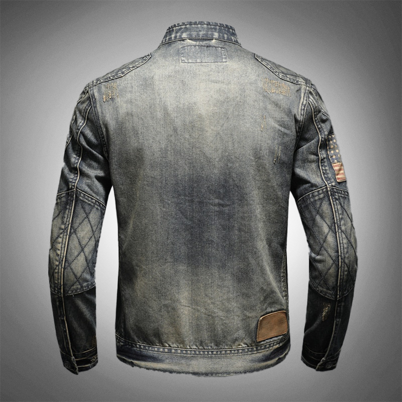 Robuste Denim Motorradjacke für Herren Fynn