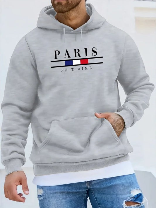 Sweat à capuche en polaire Paris Hurricane pour hommes