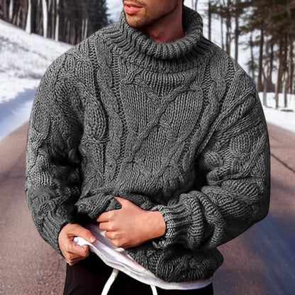 Winter-proof men's knitted sweater Casimir