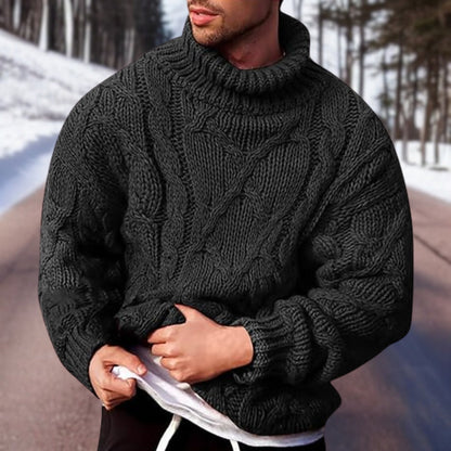 Winter-proof men's knitted sweater Casimir