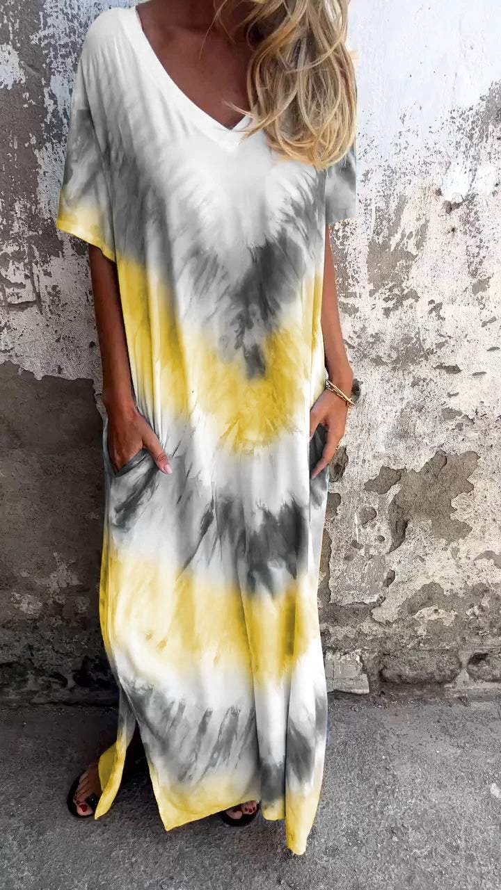 Lässiges Tie-Dye-Maxikleid –  Laura