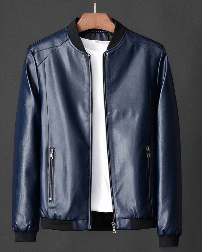 Veste en cuir classique pour homme Norwin